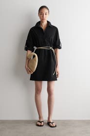 COS Cotton-poplin Short-sleeved Shirt Dress