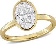 Julianna B. 2 CTW Lab Grown Diamond Oval Solitaire Ring 14k