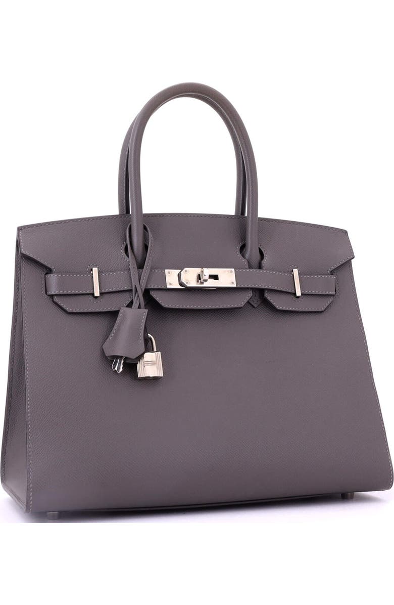 Pre-Owned Hermes Birkin Sellier Bag Grey Epsom with Palladium Hardware 30, Alternate, color, Gris Meyer