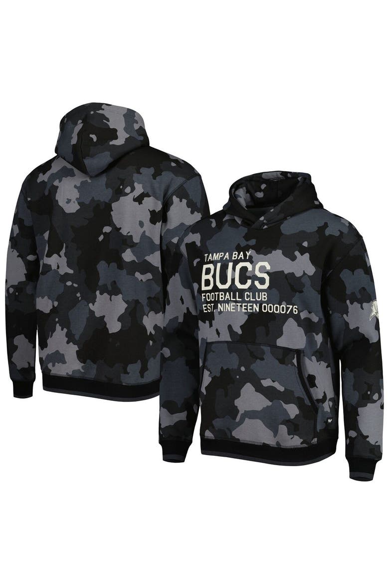 Men's The Wild Collective Black Tampa Bay Buccaneers Camo Pullover Hoodie, Main, color, Black
