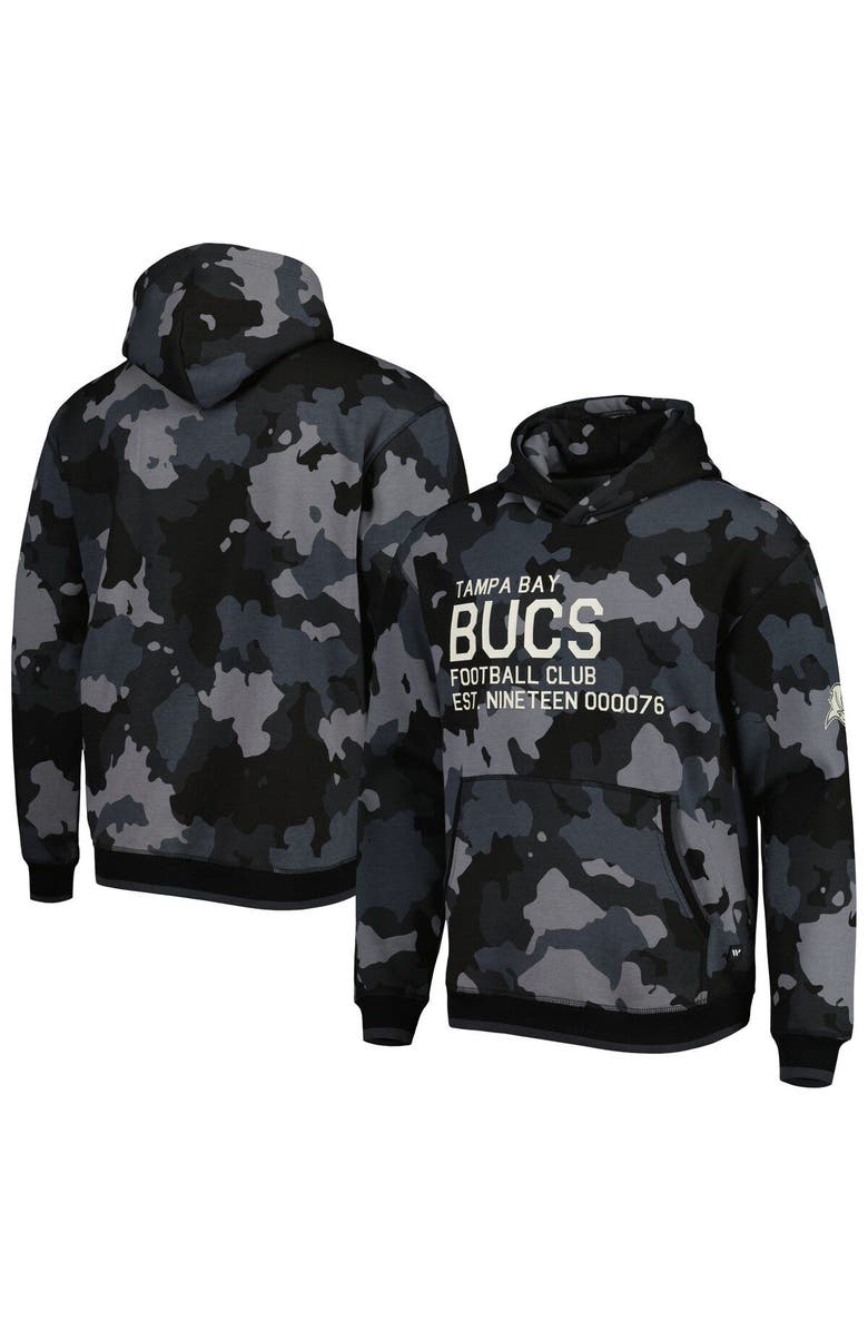 THE WILD COLLECTIVE Men's The Wild Collective Black Tampa Bay Buccaneers Camo Pullover Hoodie, Main, color, Black
