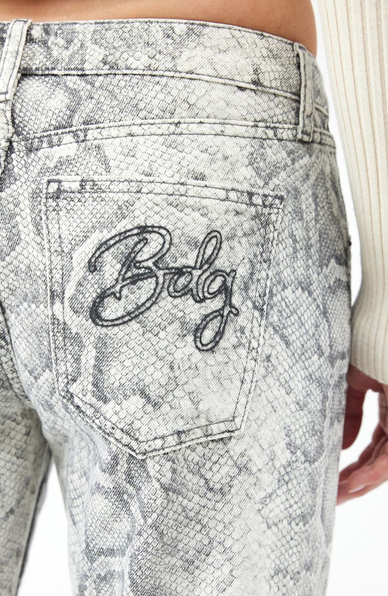 BDG Urban Outfitters Snake Print Low Rise Relaxed Straight Leg Jeans, Alternate, color, Grey
