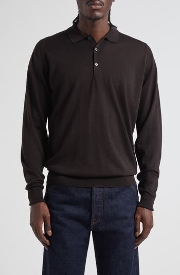 JOHN SMEDLEY for UNITEDARROWS ニットポロ John Smedley Cotswold Wool Polo Sweater | Nordstrom