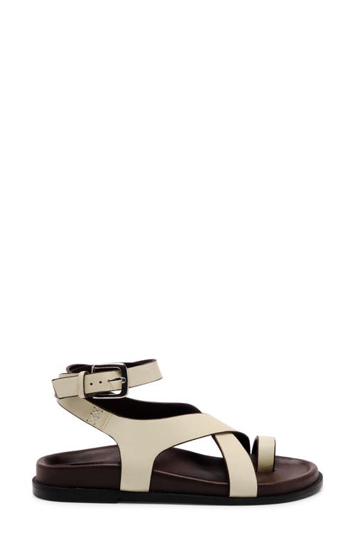 Free People Anya Ankle Strap Toe Loop Sandal In White