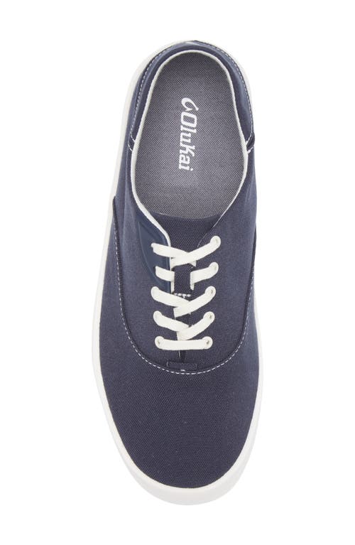 Olukai Tradewind Canvas Sneakers Mood Indigo In Blue
