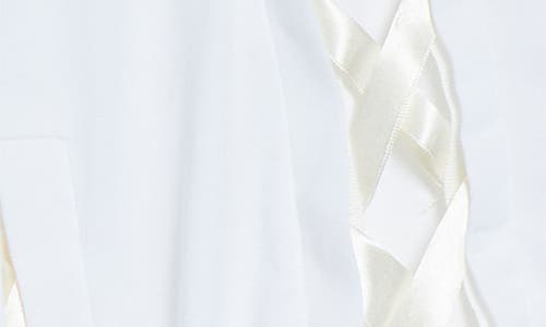 Simone Rocha Unraveling Ribbon Inset T-shirt In White
