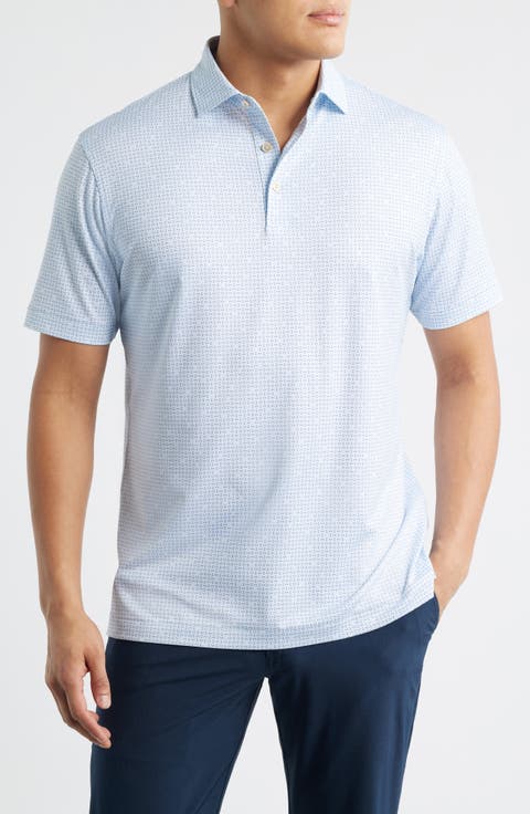 Ashgrove Geometric Print Performance Jersey Golf Polo