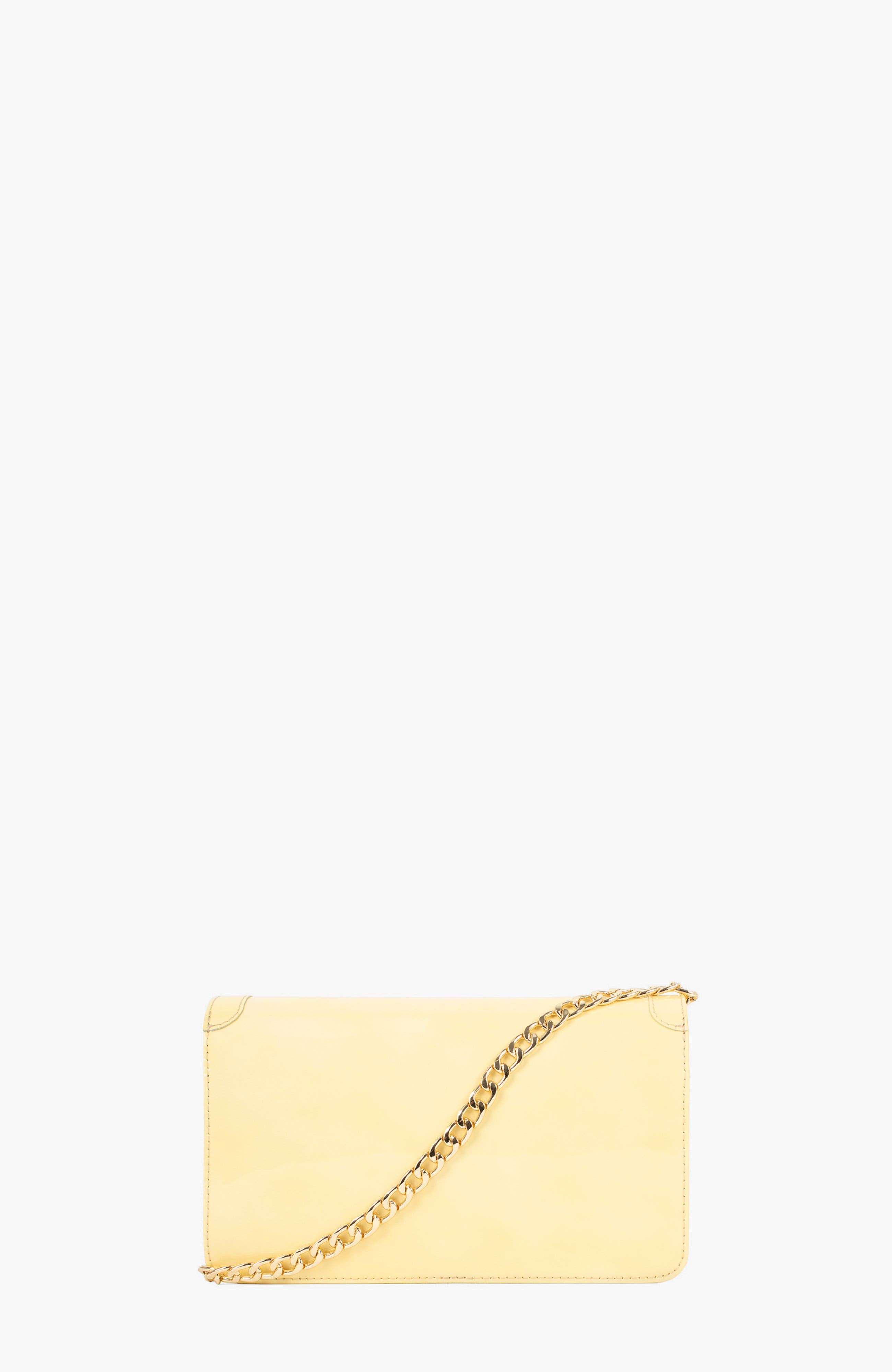 Iconic By Cavalinho 648 Patent Leather Clutch Shoulder Bag, Alternate, color, Yellow