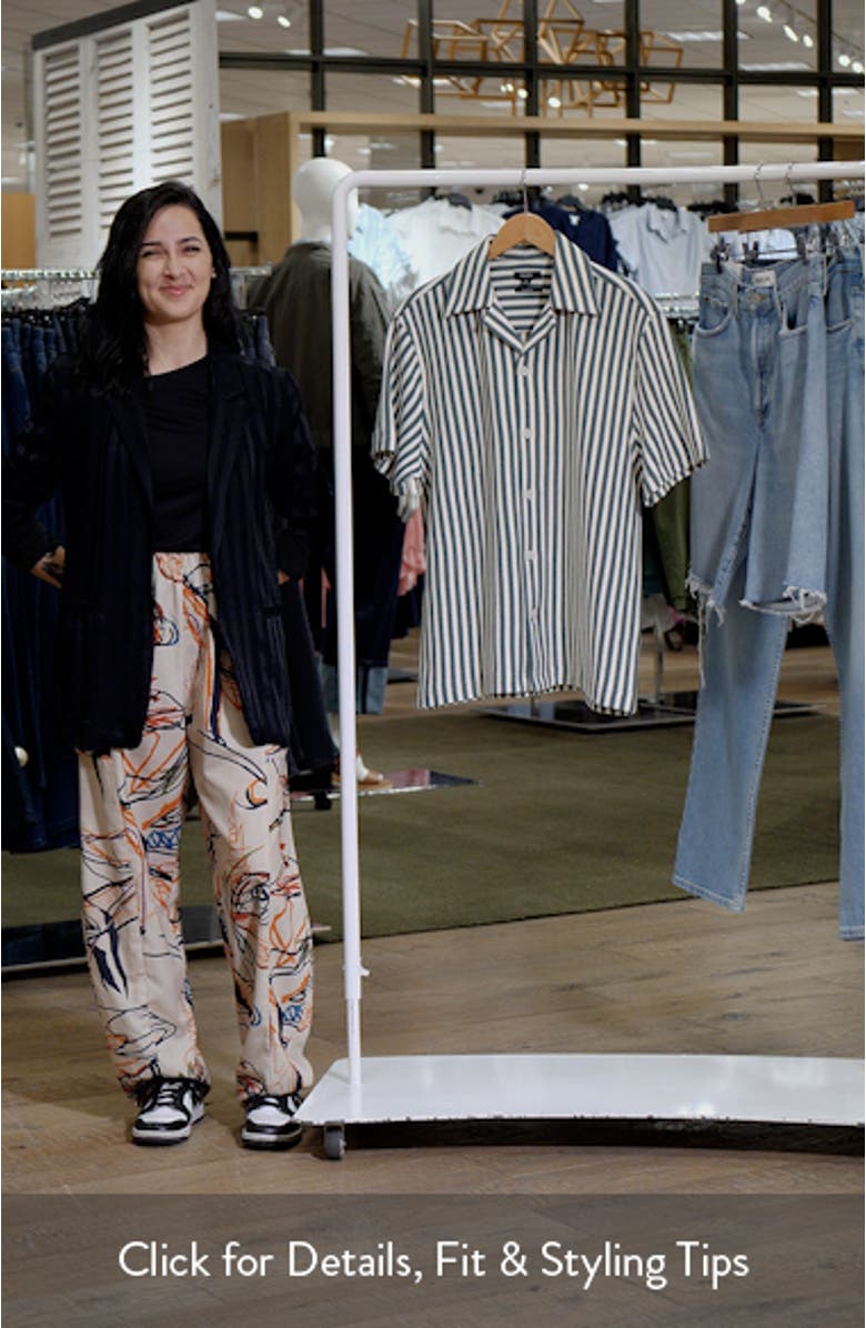 Trig Textured Stripe Camp Shirt, sales video thumbnail