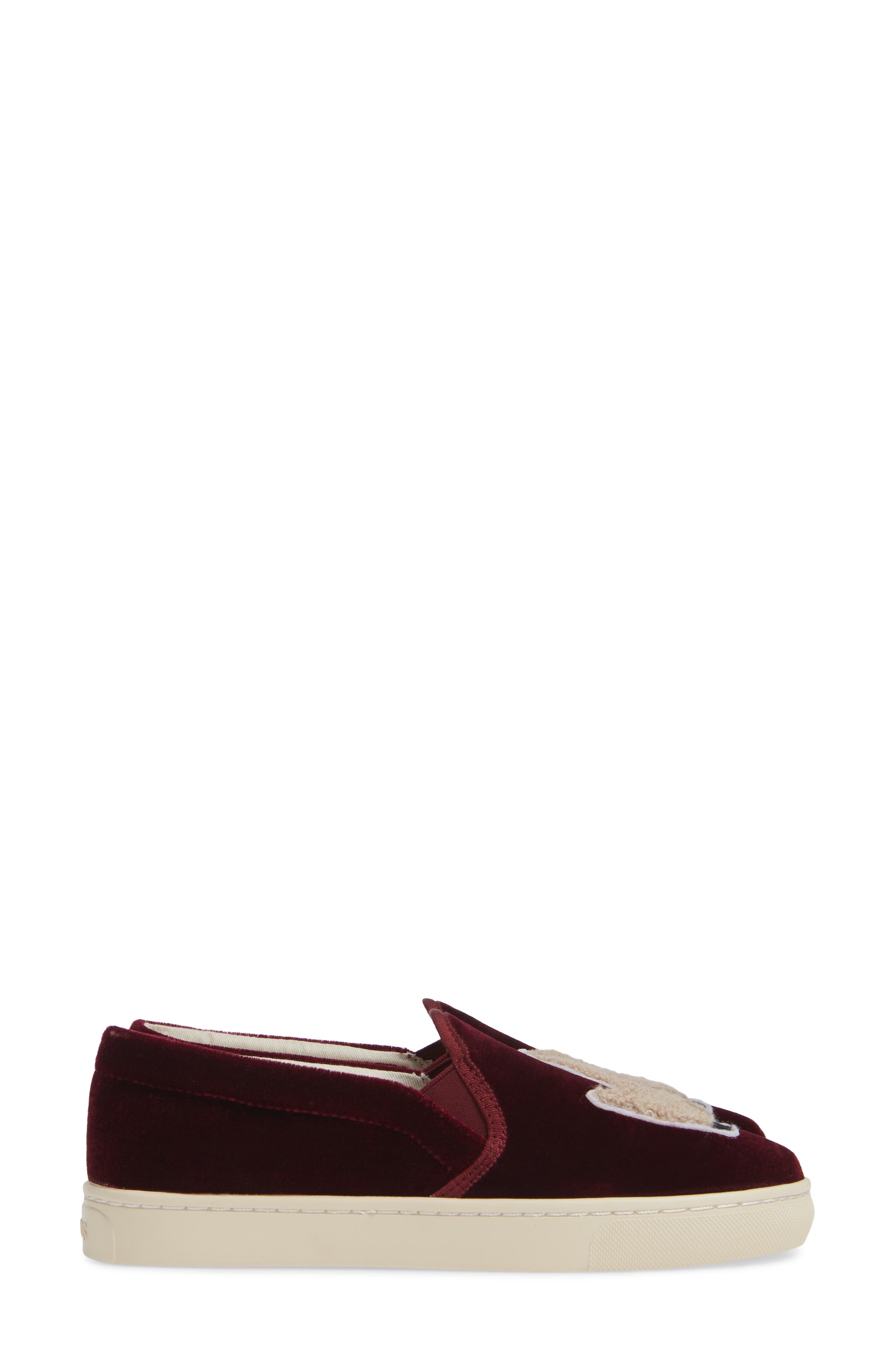 Velvet Llama Sneaker, Alternate, color, SANGRIA