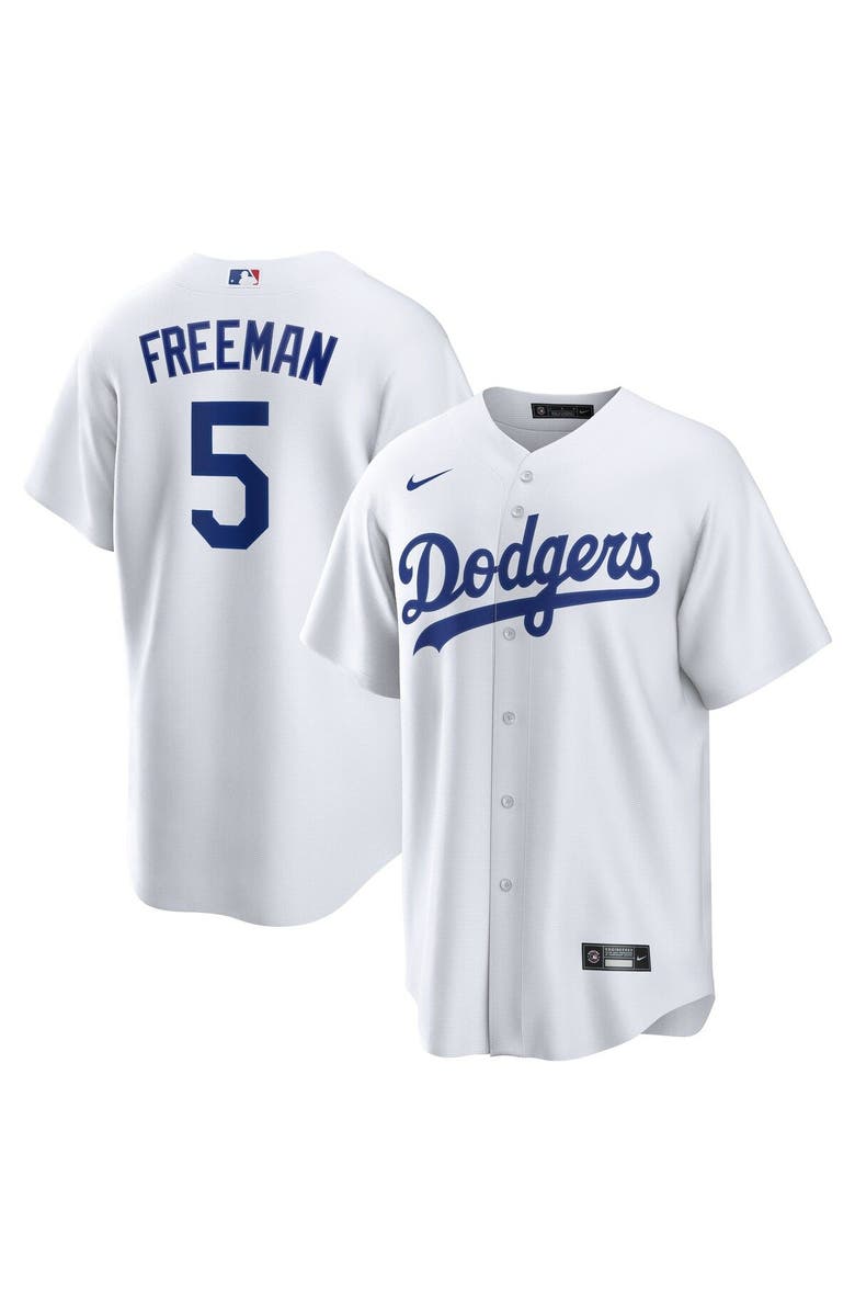Nike Men's Nike Freddie Freeman White Los Angeles Dodgers Replica Player Jersey, Alternate, color,