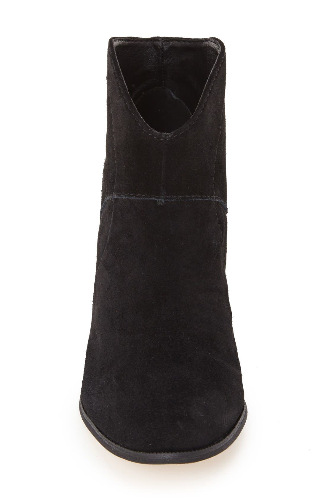 'Alba' Western Bootie, Alternate, color, BLACK SUEDE
