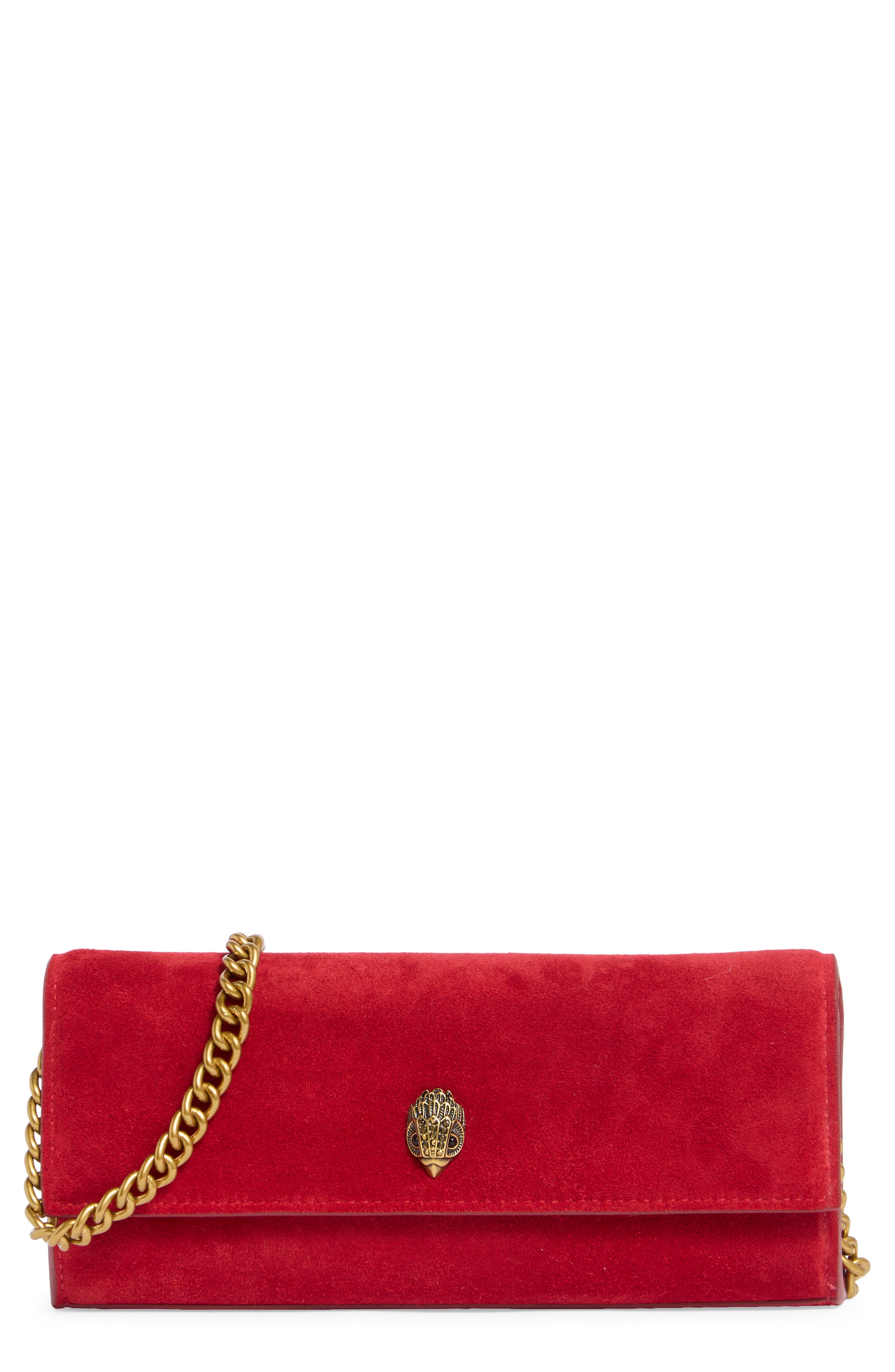 Elongated Suede Clutch