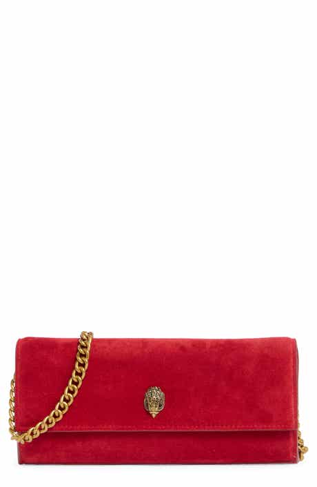 Elongated Suede Clutch