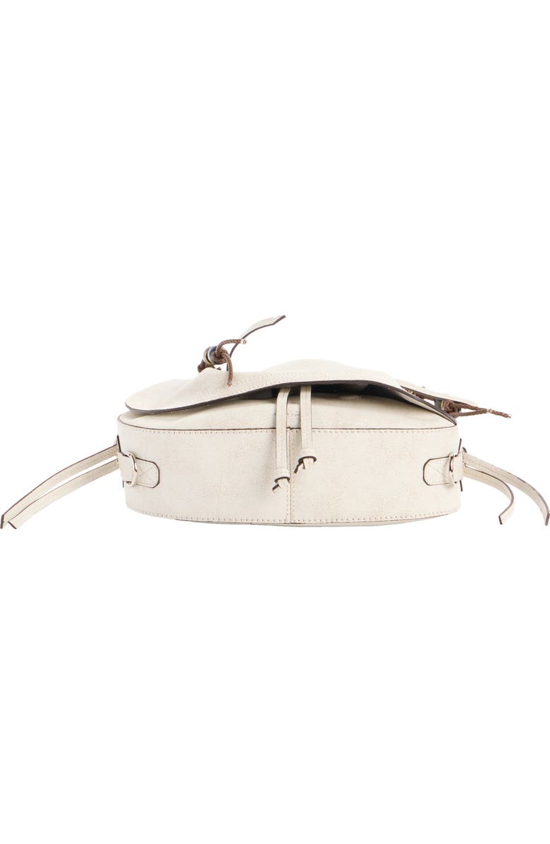 Isabel Marant Bolton Washed Leather Shoulder Bag, Alternate, color, Chalk