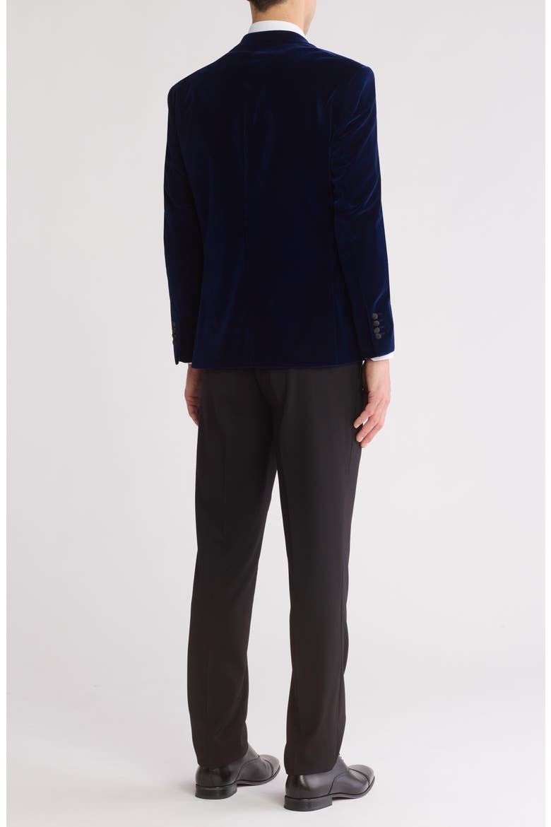 Two-Piece Velvet Double Breasted Slim Fit Tuxedo, Alternate, color, MIDNIGHT BLUE