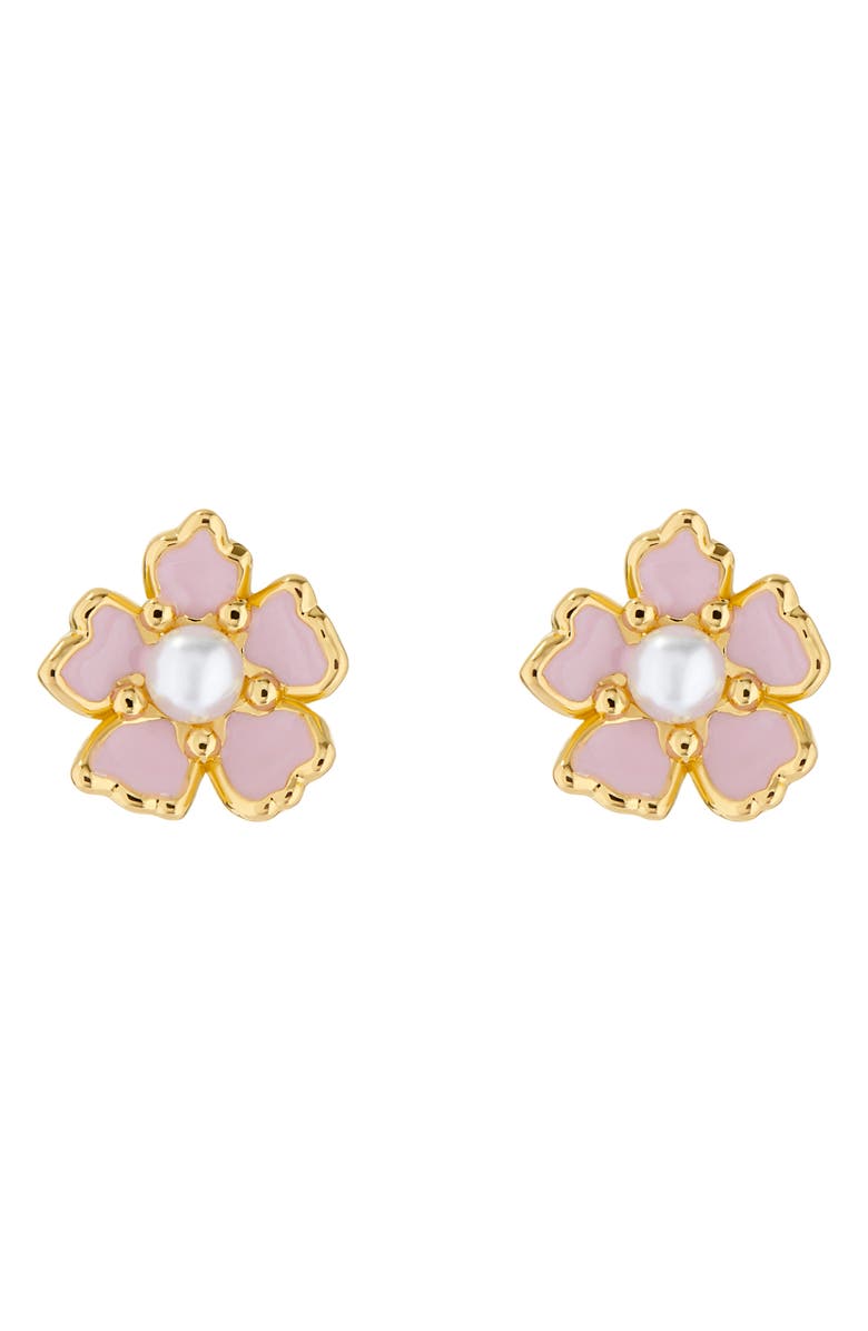 Ted Baker London Peti Imitation Pearl Flower Stud Earrings, Main, color, 