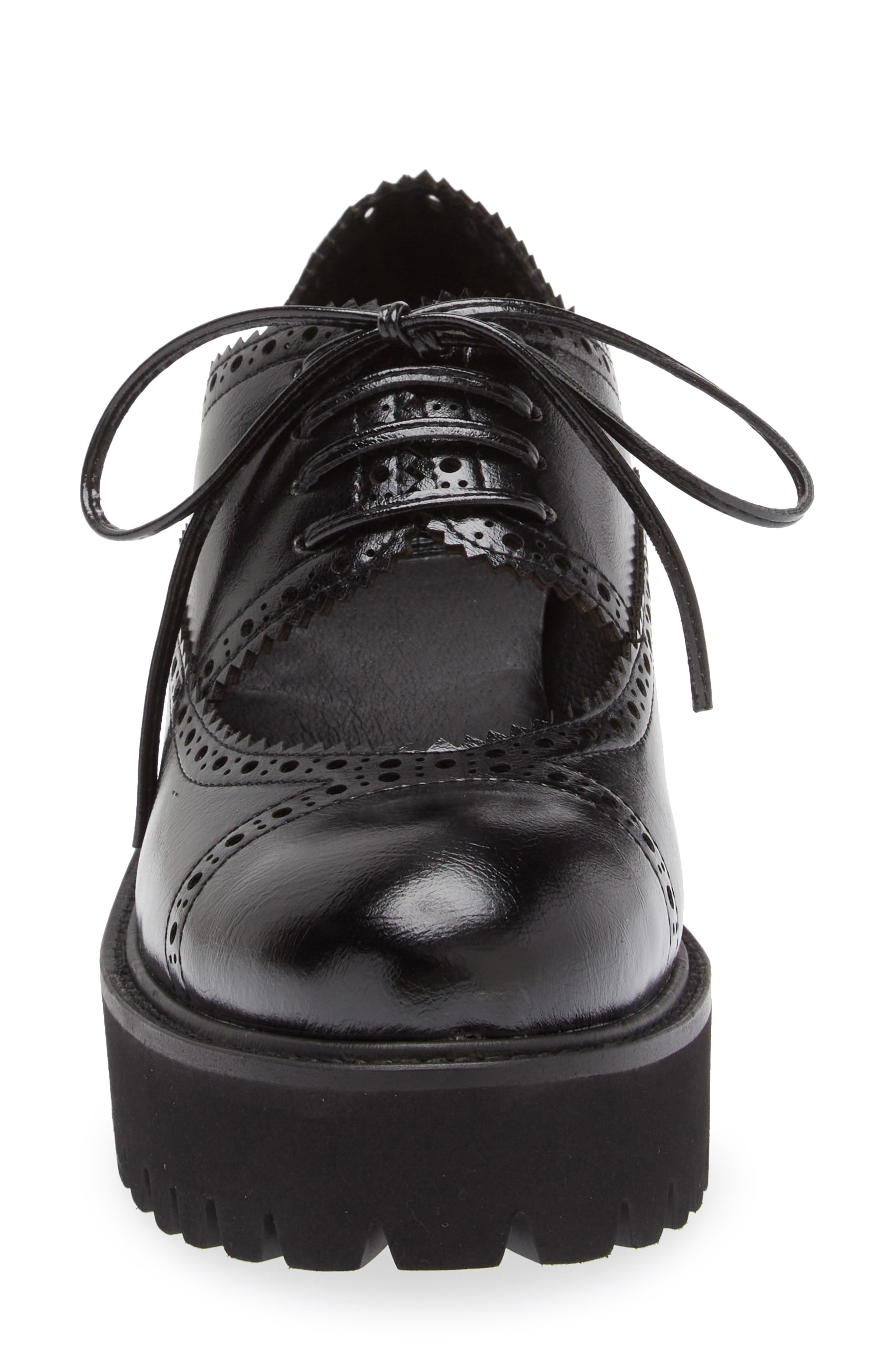 Jeffrey Campbell Realistic Cutout Platform Oxford, Alternate, color, Black