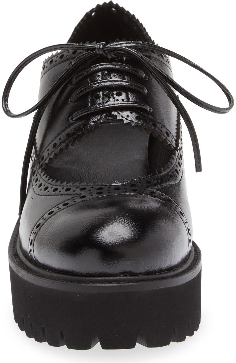 Jeffrey Campbell Realistic Cutout Platform Oxford, Alternate, color, Black