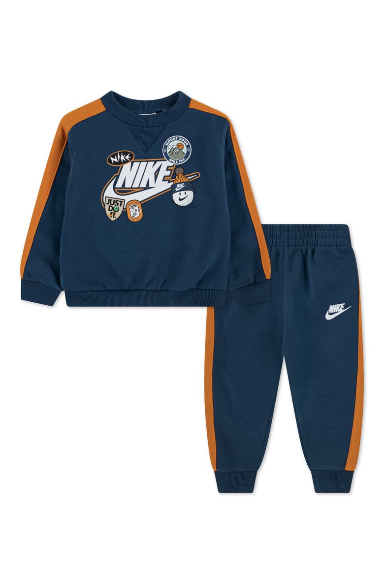 Kids' Logo Sweatshirt & Joggers Set, Main, color, U48BLUE FO