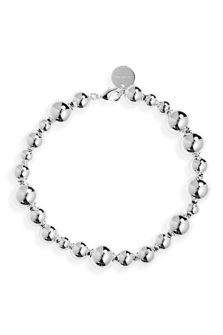 The Elly Beaded Bracelet, Main, color, SILVER PLATING