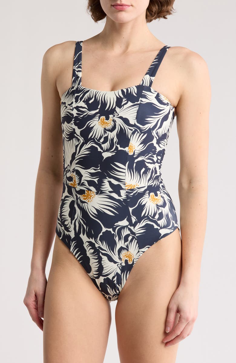 Maaji Delft Flowers Lisa Entero Reversible One-Piece Swimsuit, Main, color,