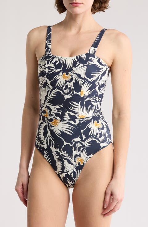 Delft Flowers Lisa Entero Reversible One-Piece Swimsuit