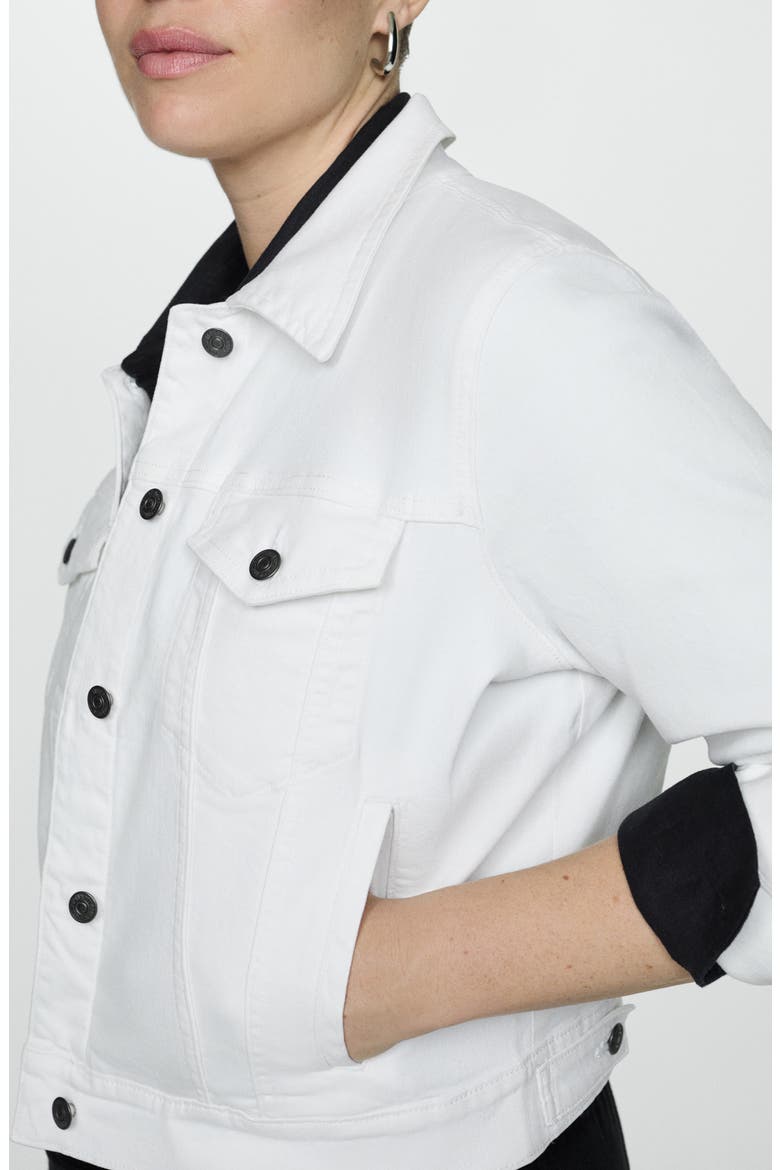 Denim Trucker Jacket, Alternate, color, WHITE
