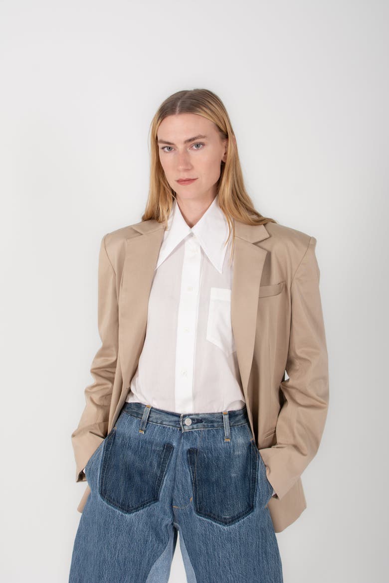St. Honore Blazer, Alternate, color, Sand