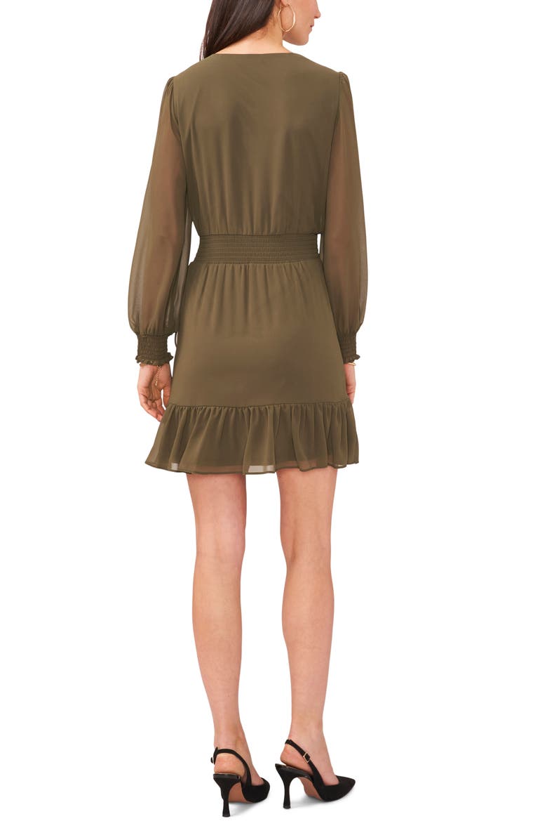 Vince Camuto Wrap Front Long Sleeve Dress, Alternate, color,