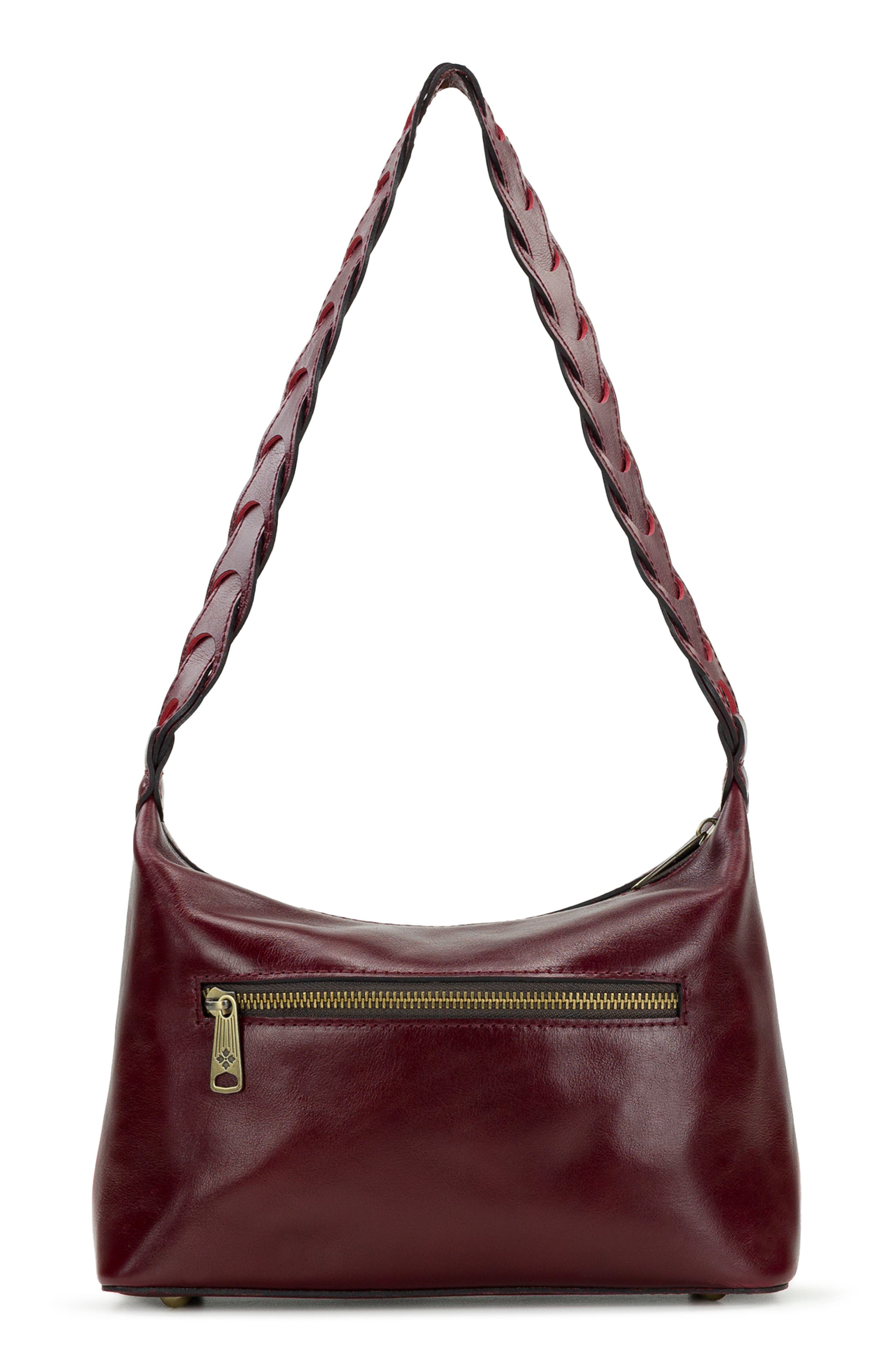 Patricia Nash Milos Leather Shoulder Bag, Alternate, color, Oxblood