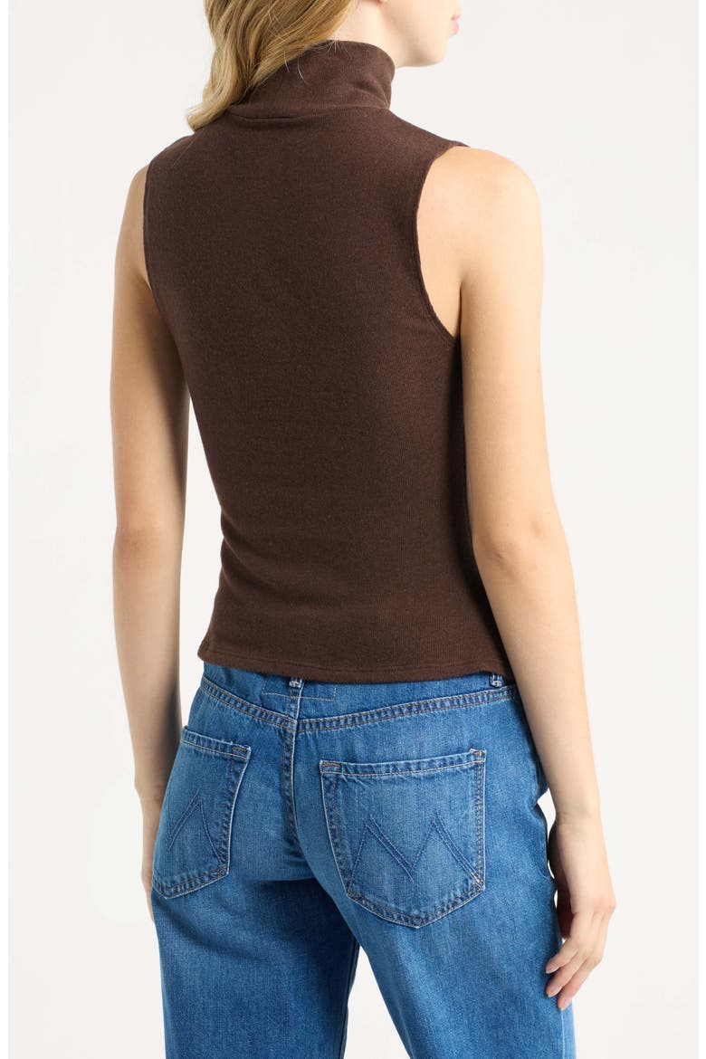 Colbie Turtleneck Sleeveless Knit Top, Alternate, color, MOLE