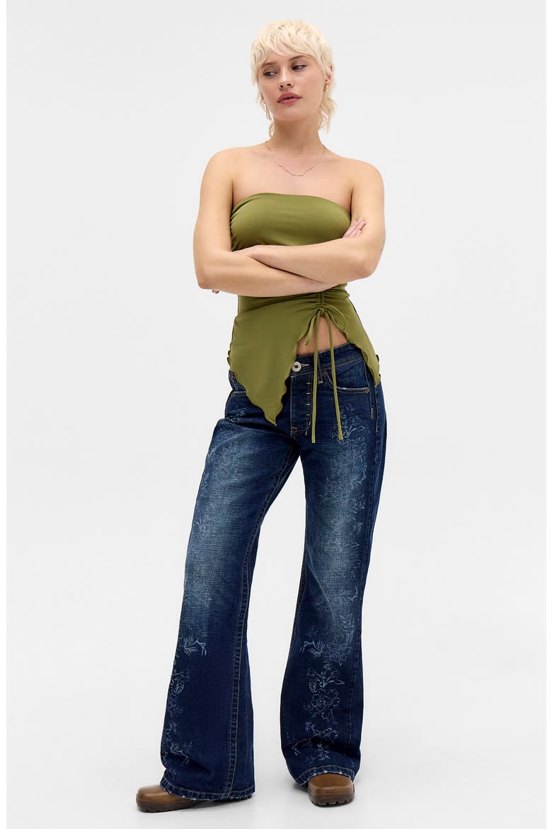 Teo Print Bootcut Jeans, Alternate, color, BLUE
