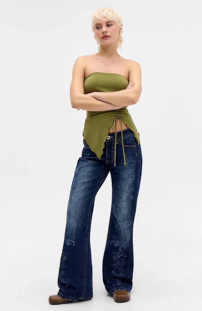 BDG Urban Outfitters Teo Print Bootcut Jeans, Alternate, color, Blue