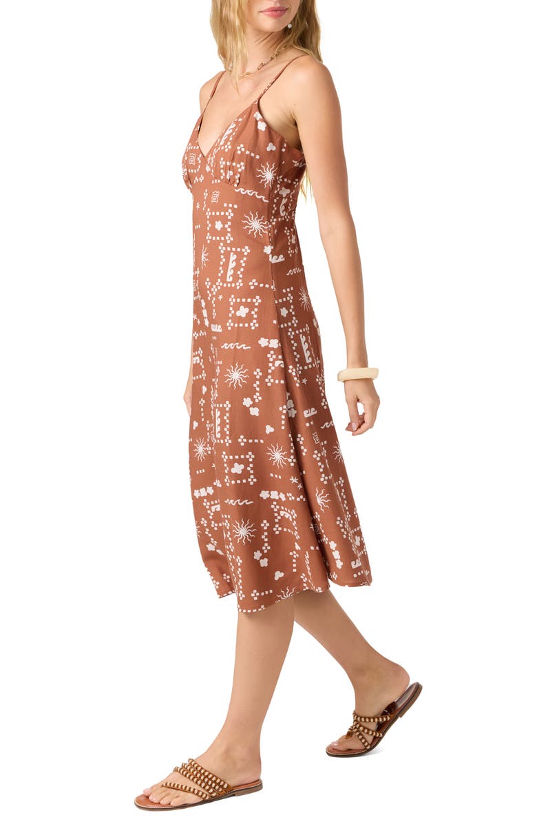 O'Neill Darleen Print Sundress, Alternate, color, Rustic Brown