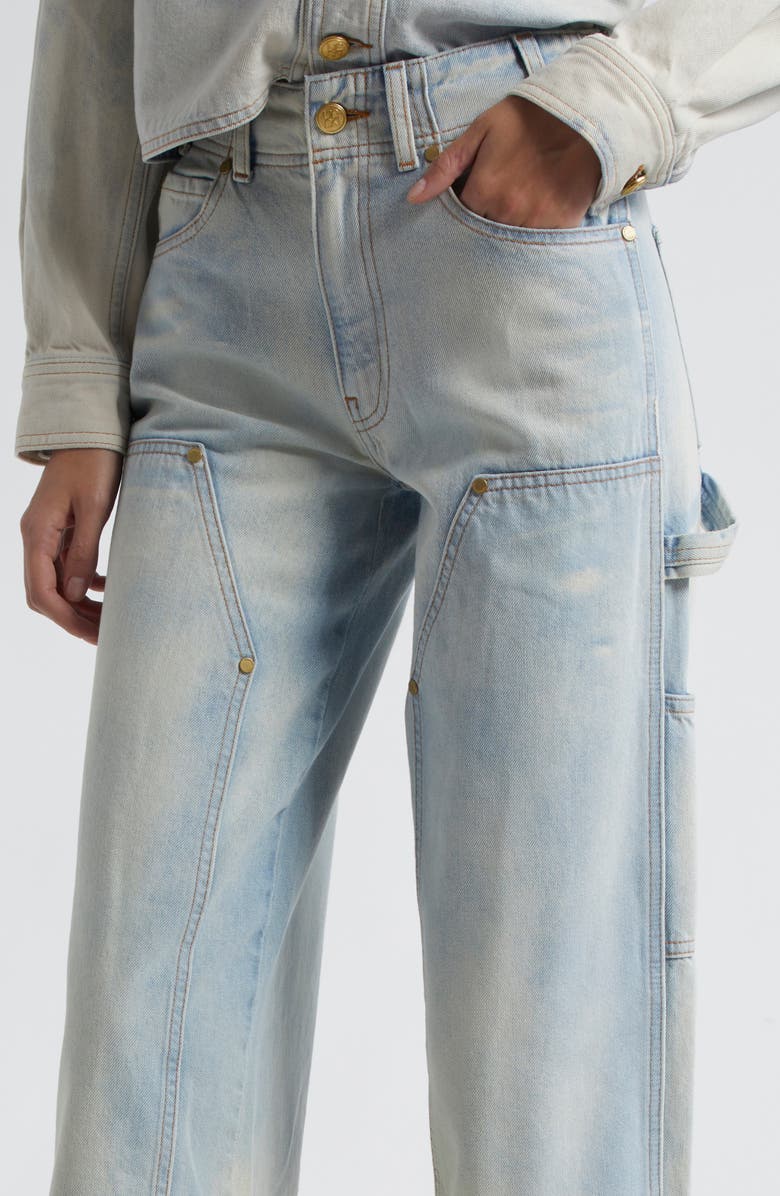 Ulla Johnson The Olympia Wide Leg Carpenter Jeans, Alternate, color, 