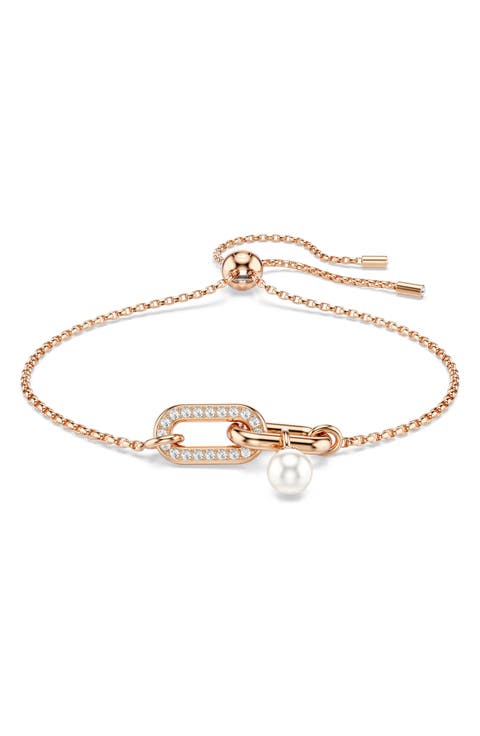 Constella Crystal & Faux Pearl Bracelet