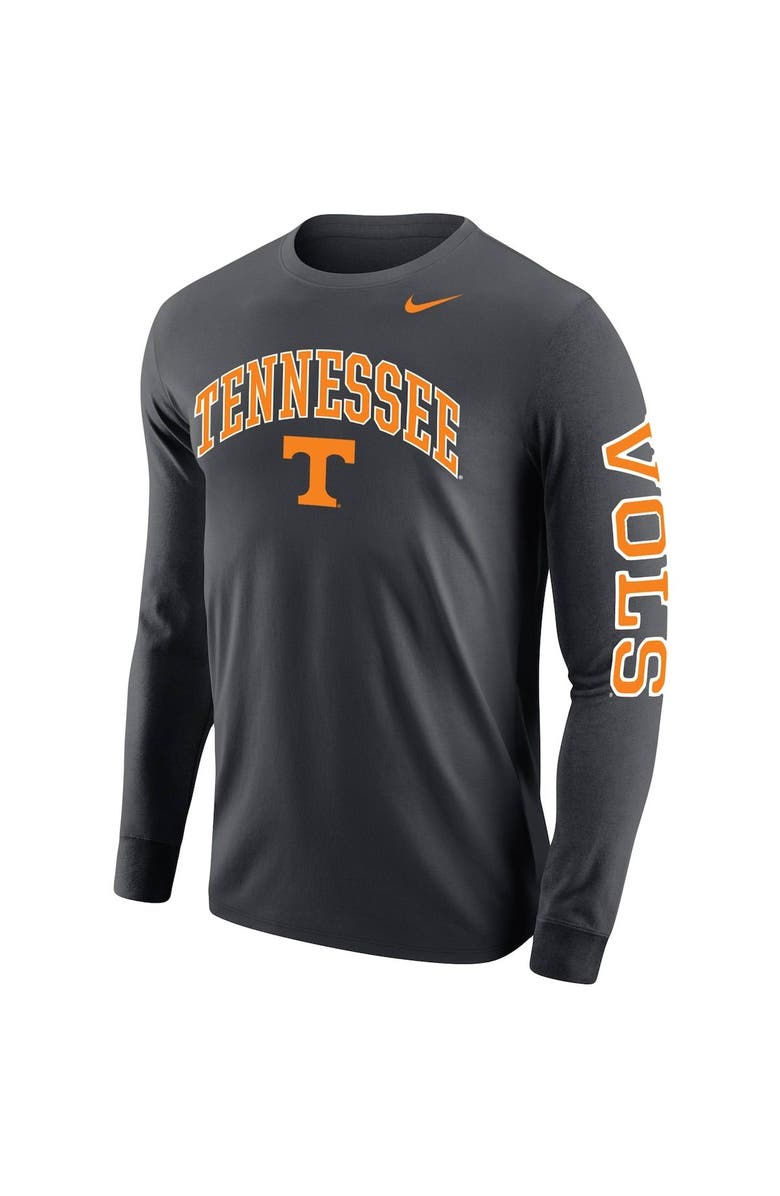 Nike Men's Nike Anthracite Tennessee Volunteers Arch & Logo Two-Hit Long Sleeve T-Shirt, Alternate, color,