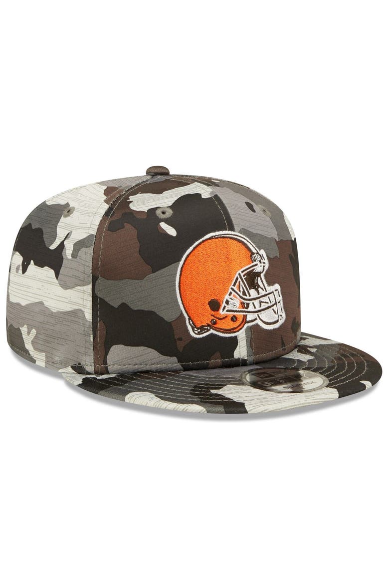 Men's New Era Camo Cleveland Browns 2022 NFL Training Camp Official 9FIFTY Snapback Adjustable Hat, Alternate, color, Camo