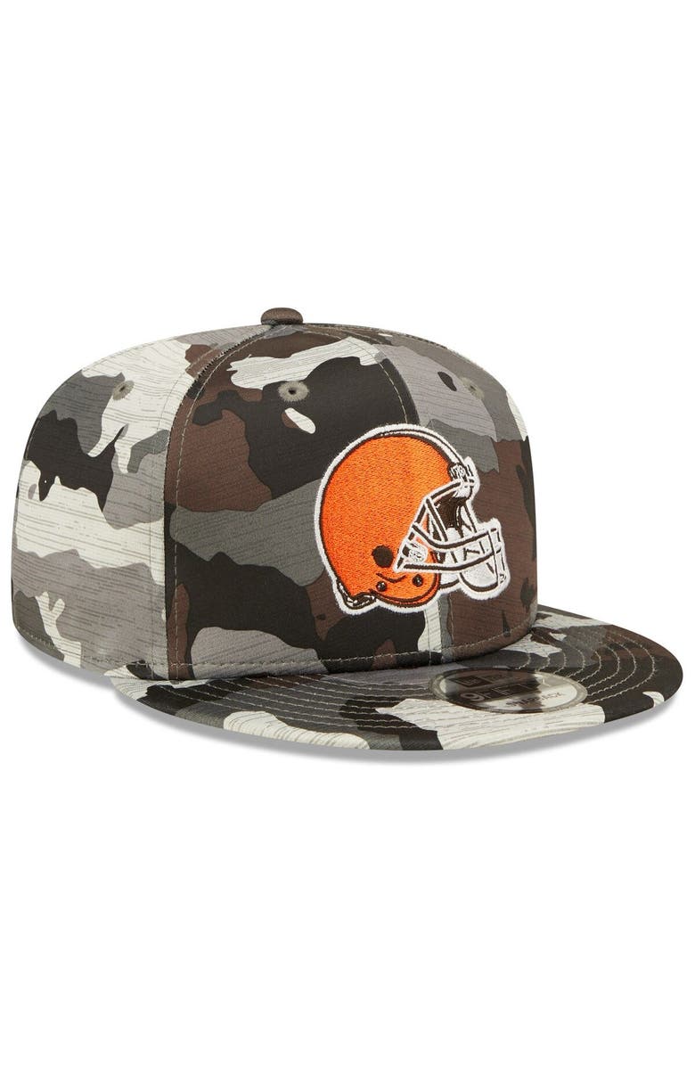 New Era Men's New Era Camo Cleveland Browns 2022 NFL Training Camp Official 9FIFTY Snapback Adjustable Hat, Alternate, color,