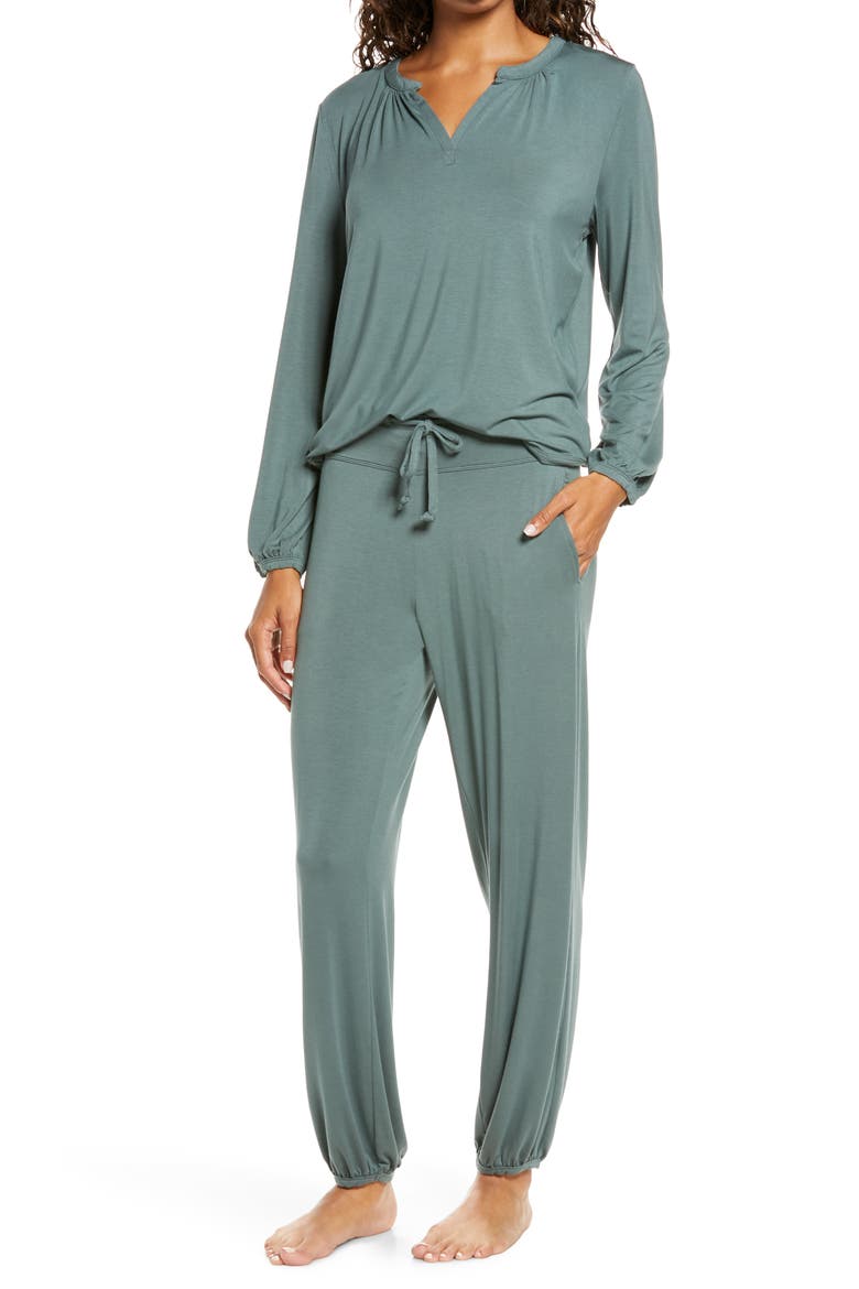 Namaste Two-Piece Lounge Set, Main, color, AGAVE GREEN