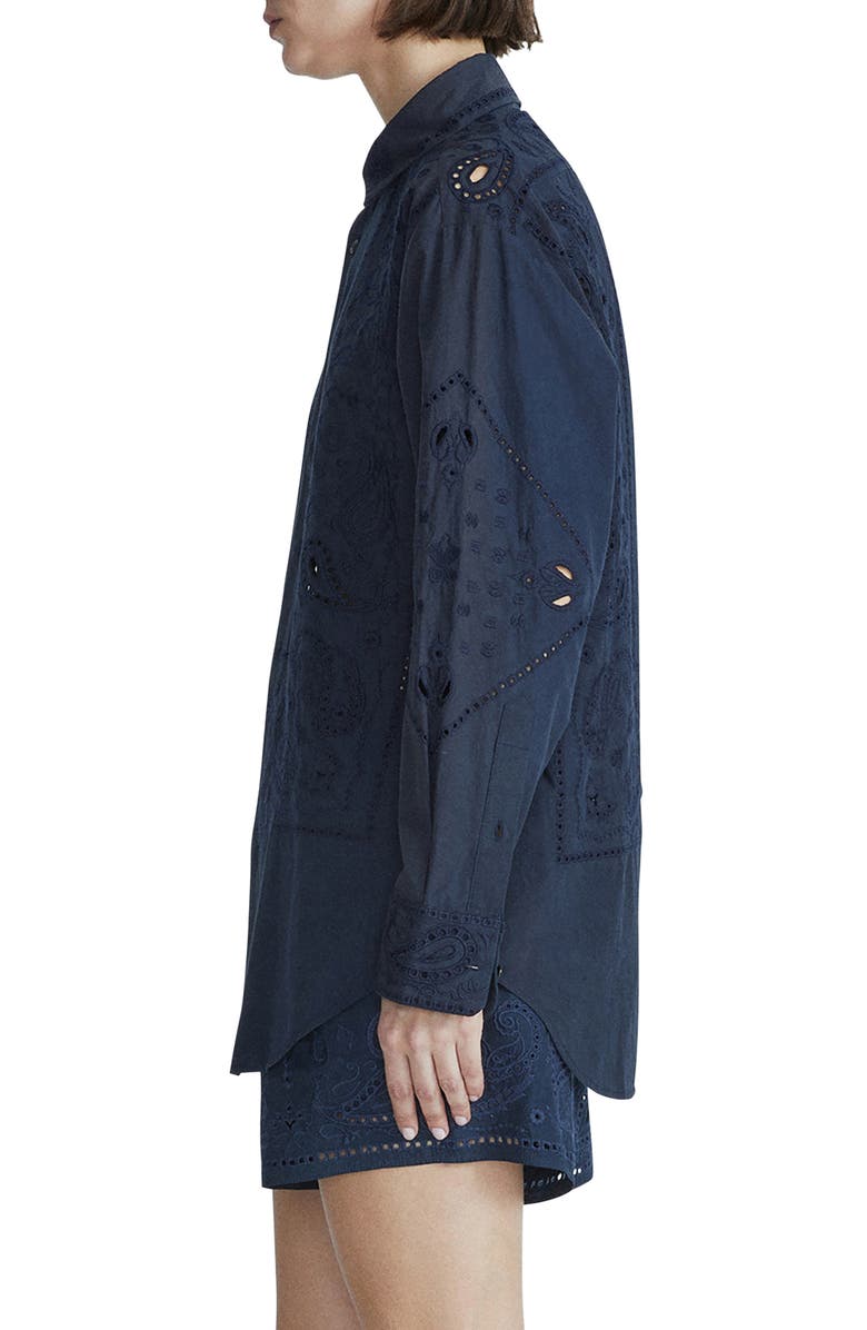 rag & bone Vivian Embroidered Shirt, Alternate, color,