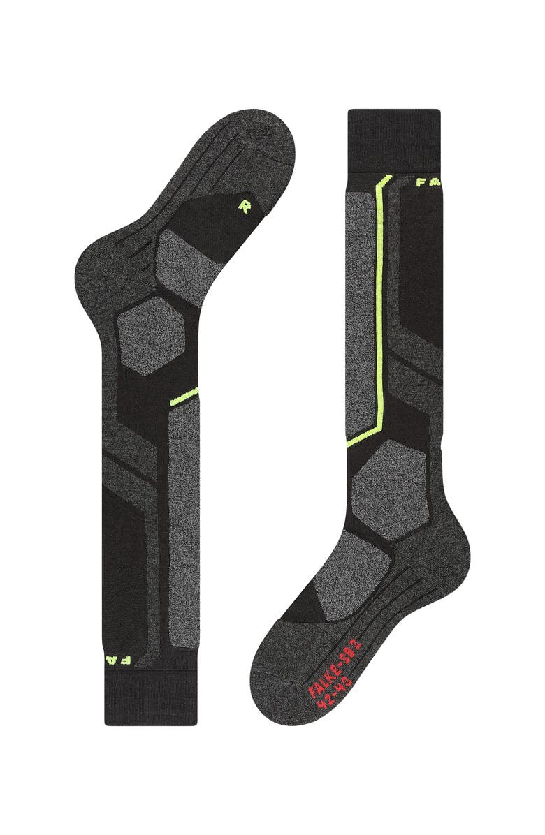 Falke SB2 Intermediate Snowboarding Socks, Alternate, color, Black-Mix