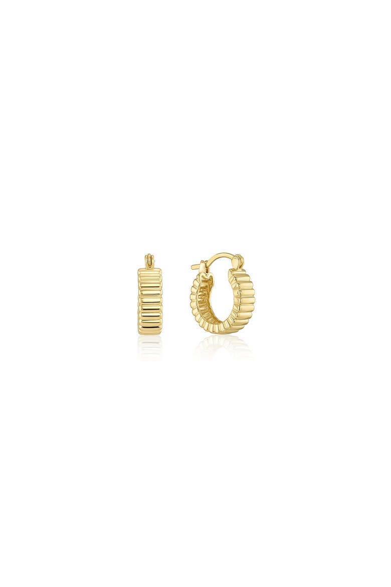 Jules Ridge Hoop Earrings, Main, color, Gold