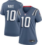 Nike Women's Nike Drake Maye Storm Blue New England Patriots 2025 Rivalries Collection Game Jersey