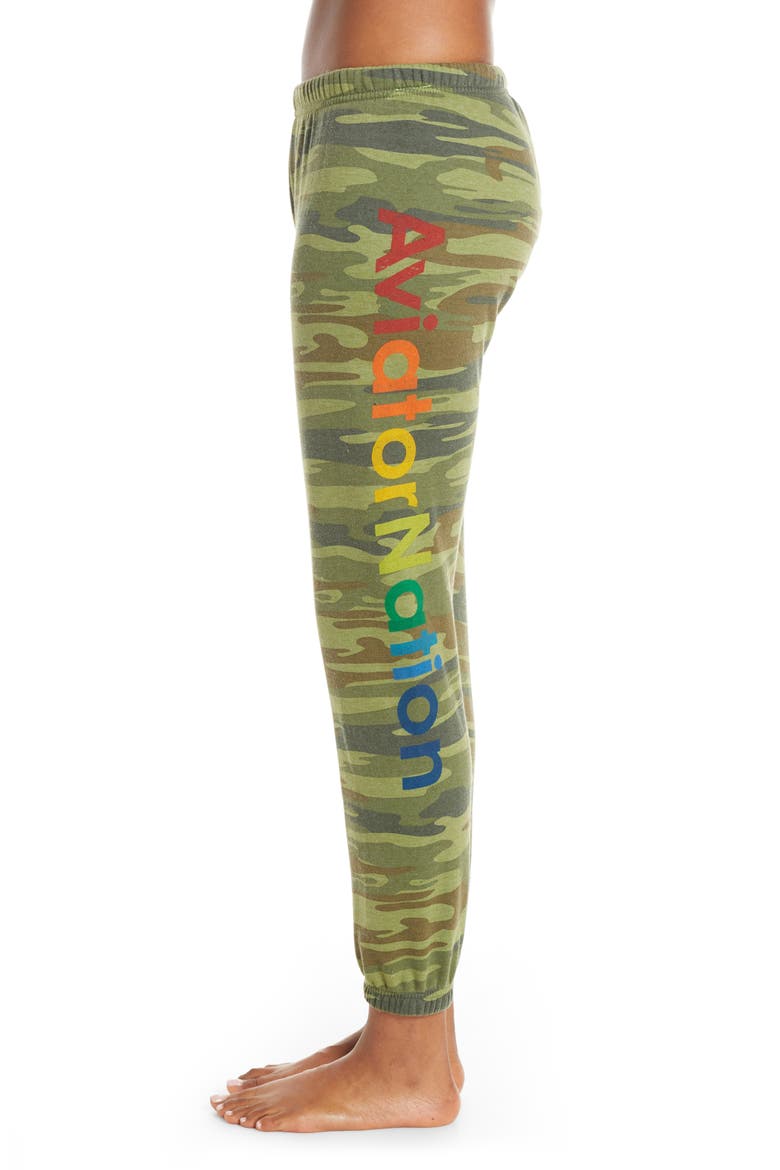 Rainbow Logo Sweatpants, Alternate, color, CAMO