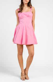 Beivy Cotton Blend Poplin Sleeveless Minidress