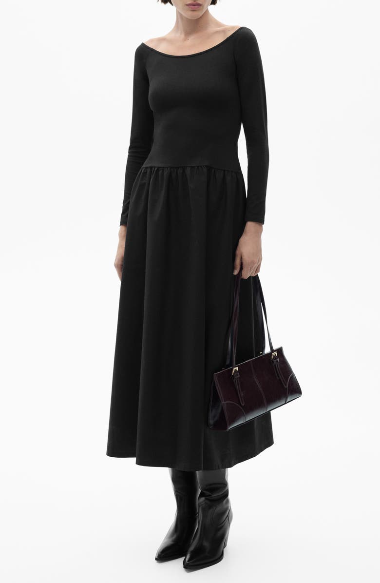 MANGO Long Sleeve Dress, Main, color,