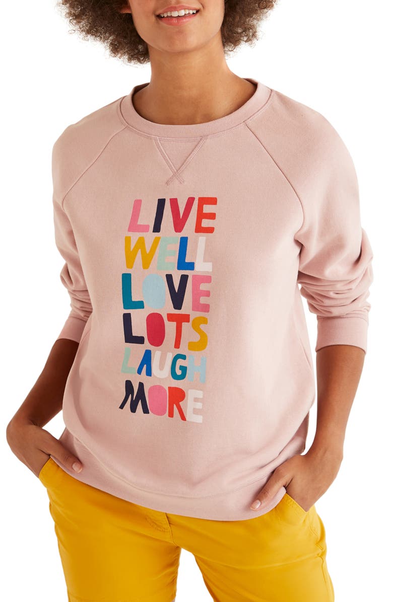 Boden Live Well Graphic Sweatshirt, Main, color,