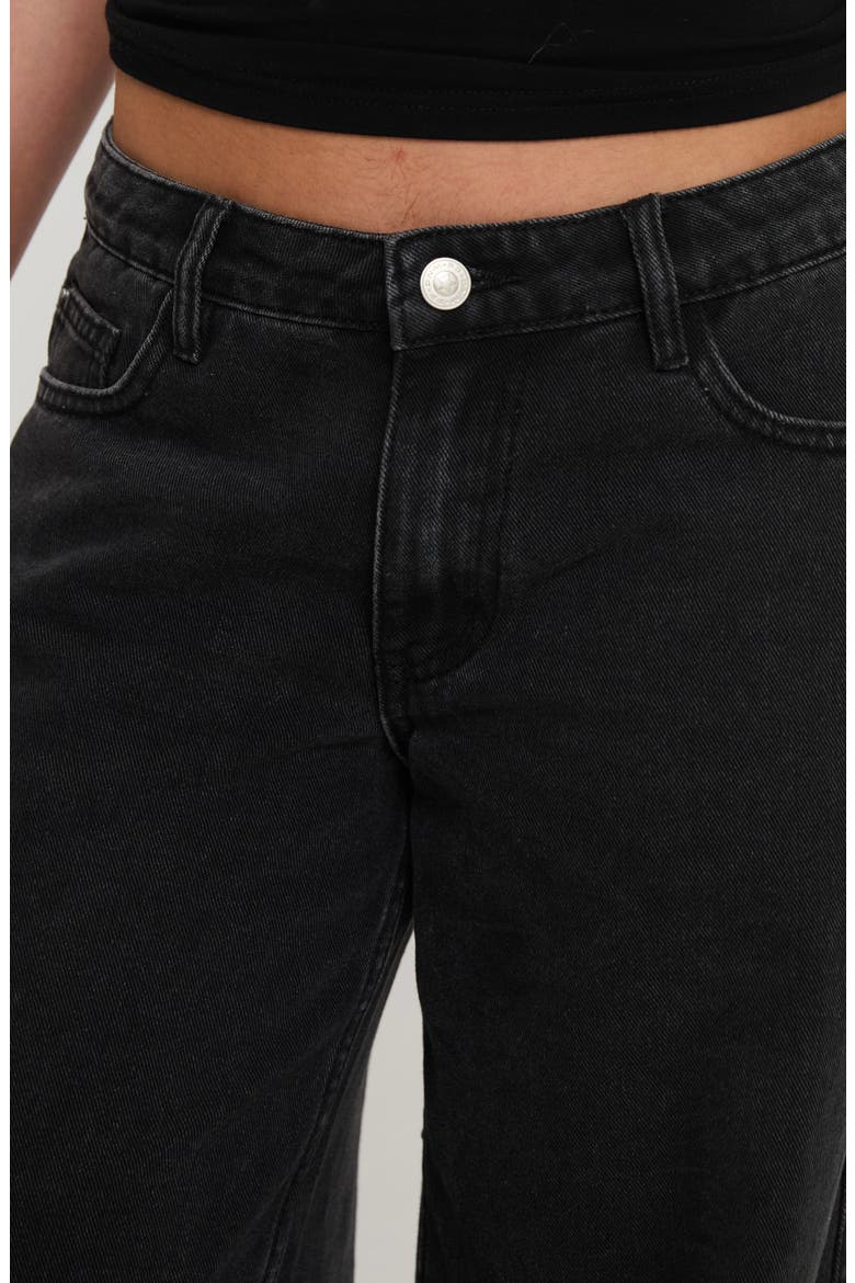Ramos Low Rise Wide Leg Jeans, Alternate, color, BLACK